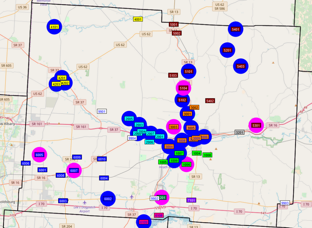 Licking County Tornado Sirens Map